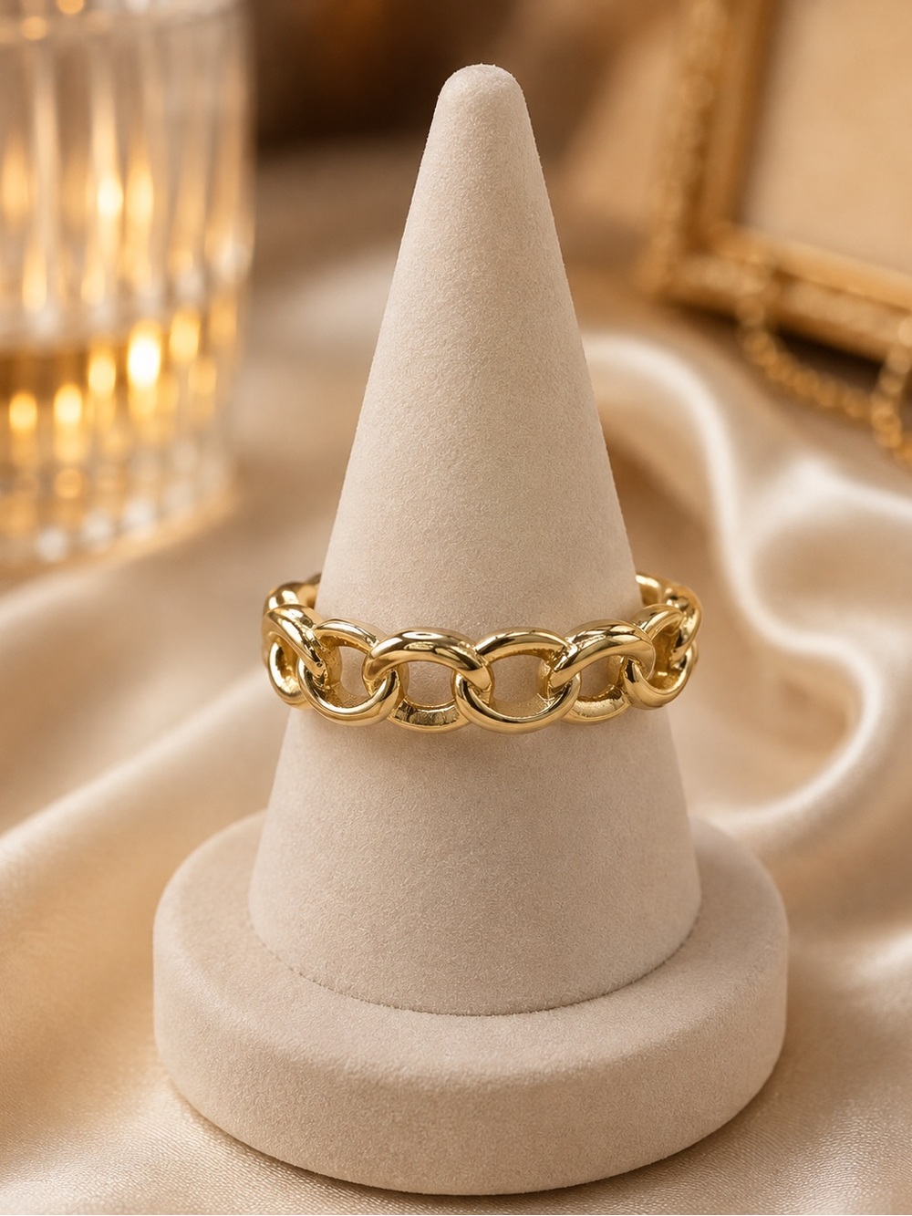 Gold Filled Chain-Link Women's Ring